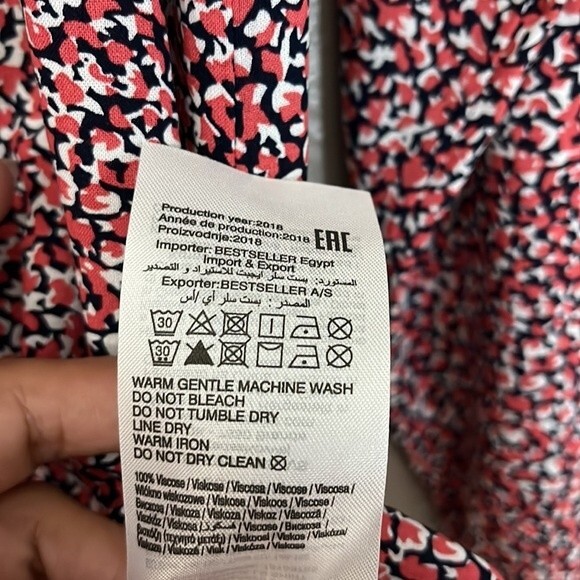 Name it girl abstract fall baby doll blouse size 11-12Y burnt orange/black/white - Picture 7 of 11